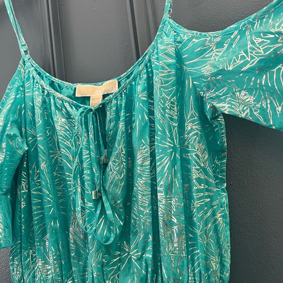 Michael kors dress turquoise off shoulder - Picture 7 of 13